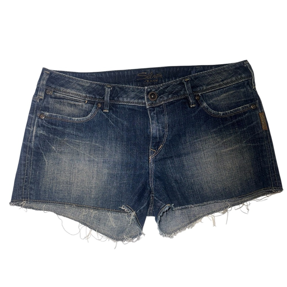 Silver Jeans Dark Blue Jean Shorts